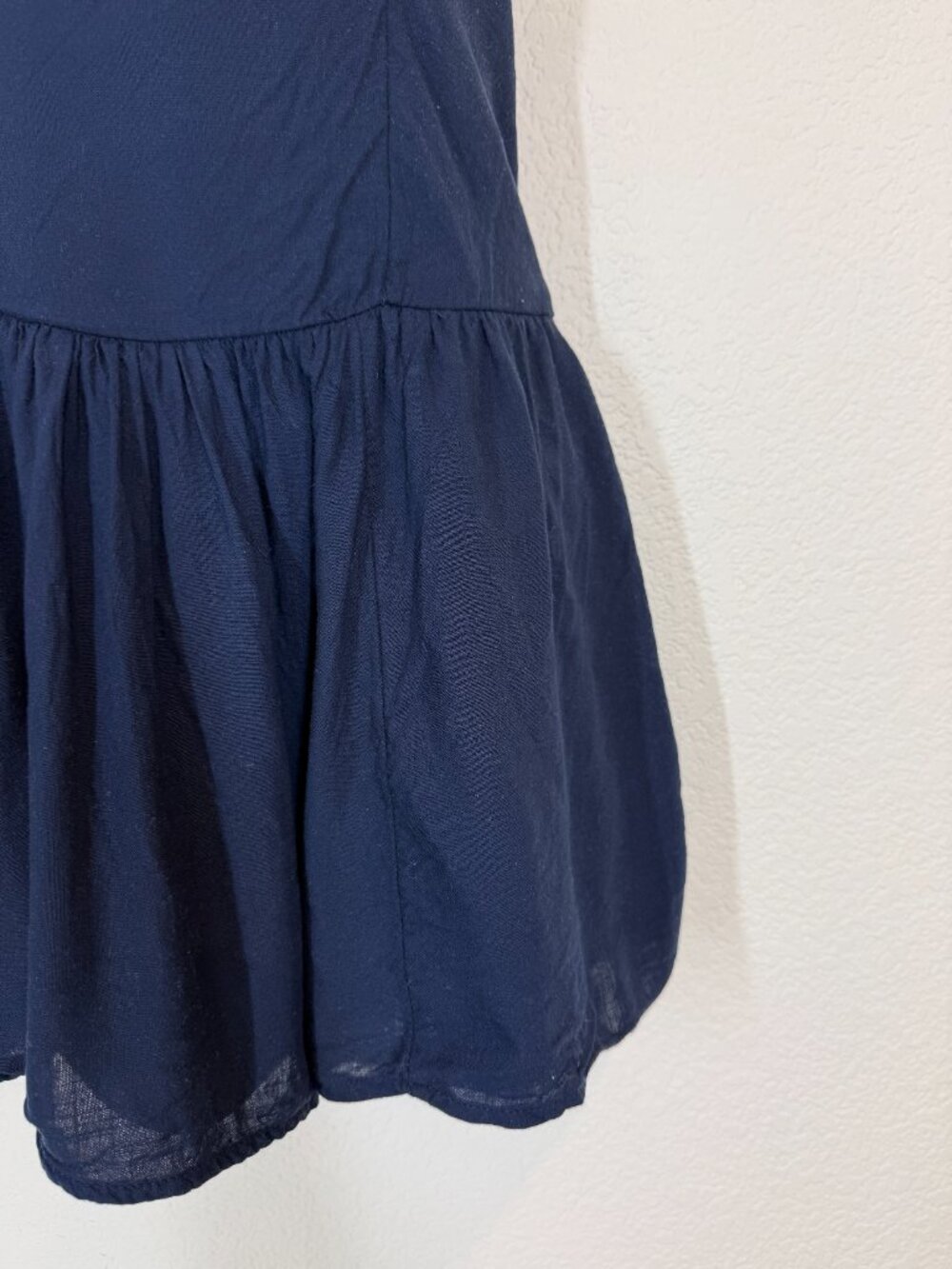 Hollister Navy Blue Smocked Halter Mini Dress Size Small - Picture 7 of 11